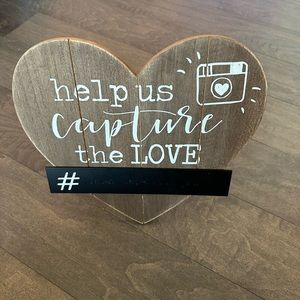Hashtag wedding sign